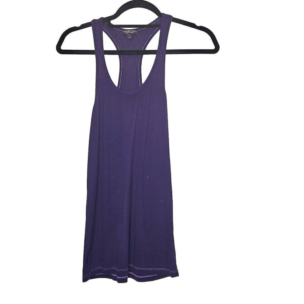 Beyond Yoga Purple Racerback‎ Athletic Athleisure Tank Top Soft Light Sz XL Flaw